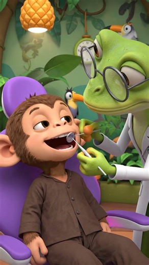 🐒 Monkey Learns How to Brush Teeth | Fun Moral Story for Kids About Clean Habits