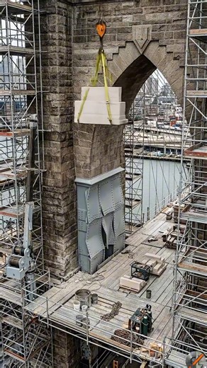 Brooklyn Bridge Rebuilt After Destruction | Cinematic AI Construction Time-Lapse #civilengineering