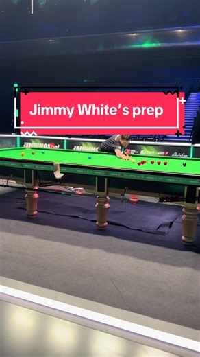 @Jimmy White is in early getting ready for his final against Joe Perry! #snooker #darts #channel5