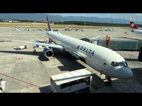 [4K] Full Flight | Delta Air Lines 767-400ER New York City to Geneva