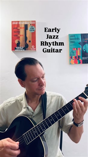 Jake Sanders on Instagram: "10% off on all ONLINE LESSONS now thru JANUARY 1st Early Jazz, Swing Guitar, 20s Guitar, Study the styles of Eddie Lang, Charlie Christian, & Nick Lucas…Chord Melody, Early Jazz Improvisation, Song Study, Simplifying and Applying Music Theory, Reading on Guitar, Chord Construction, Harmony All purchases for NEW STUDENTS include a FREE 30 MINUTE CONSULTATION LIMITED SPACE * One on One * Personalized Classes for MORE INFO follow the LESSONS link in BIO DM or contact me 