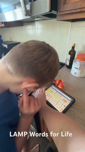 iPad language app | cooking lunch in oven #aac #autism