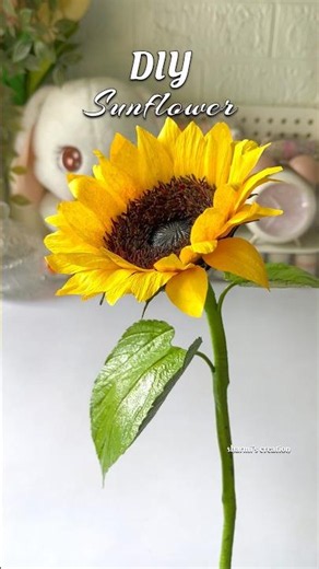 DIY sunflower #shorts #artshorts #flowermaking #handmade #craftideas