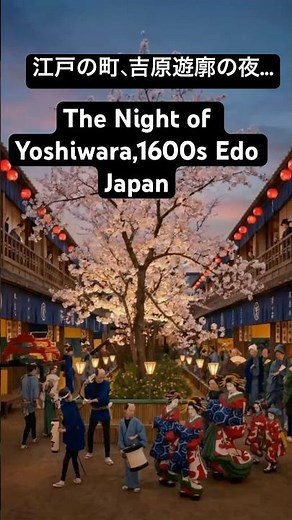 江戸の町、吉原遊廓の夜…The night of Yoshiwara, 1600s Edo Japan.