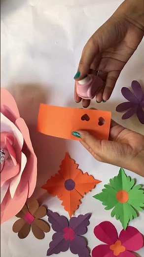 paper crafts easy way flowers I'deas #paperart #paperflowers #shorts #viralvideo