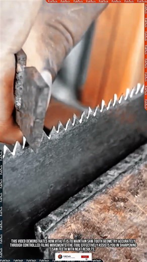Saw File Tool: Sharpening Saw Teeth Neat Sharp Precise #tool #tools #innovation