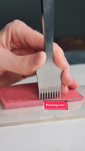 Preparing for handstitching 🤩🪡 #leathercraft #leatherwork #fyp #fashion