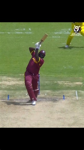 Zachary Carter sends it back over Ben Gordon's head to reinforce his hot start with six 🔥 Follow the #U19WorldCup action LIVE, broadcast details 👉 https://www.icc-cricket.com/tournaments/u19-cricket-worldcup-2026/news/broadcast-details-for-icc-u19-men-s-cricket-world-cup | ICC Cricket World Cup