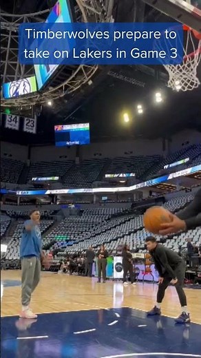 The Wolves are warming up at Target Center before a key Game 3.
