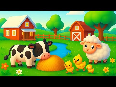 Farm Animals Song 🐮🐑🐥 | Moo Baa Cheep Song | Kids Nursery Rhymes & Baby Songs