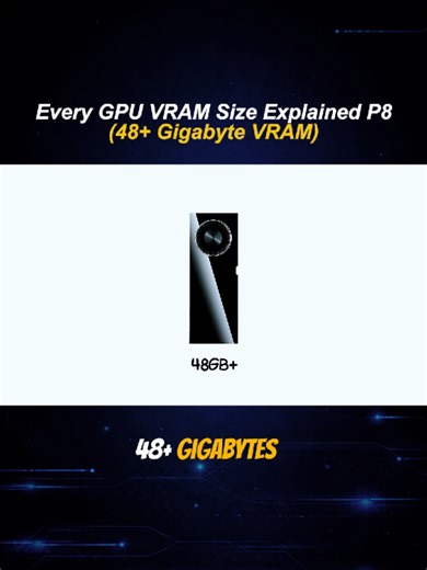 Every GPU VRAM Size Explained P8 (48 GB VRAM) #vram #48gb #ram #gigabyte #pcparts
