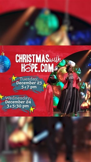 Join Christmas with Hope Candlelight services: Tuesday, December 23 | 5 & 7 pm Christmas Eve, December 24 | 3 & 5:30 pm We have something for everyone! Children’s activities for infants–kindergarten will be available during all services. Activities for kids and adults with special needs will be available at the 5 pm service on December 23 and 3 pm service on December 24. You’ll find festive photo opportunities, warm smiles, and the joy of reconnecting with friends before you even step into the s