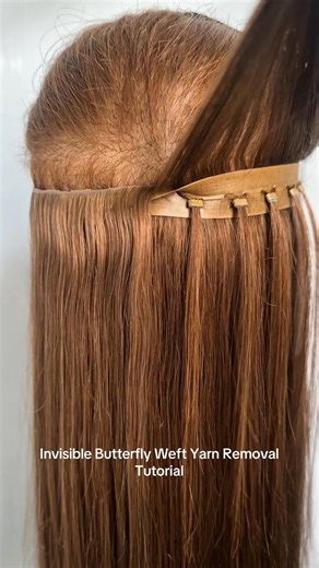 Factory tutorial on disassembling invisible butterfly weft yarn | Unime Hair Factory
