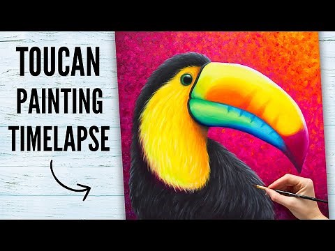 How to Paint Birds Toucan Time Lapse