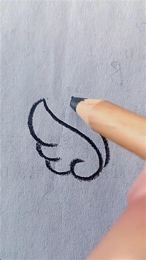🪽 How To Draw Cute Angel Wings (Super Easy!) ✨#art #cutedrawing #shorts