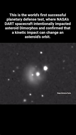 NASA’s DART Planetary Defense Mission 😱 #space #universe #facts #spacefacts #nasa #shorts #youtube