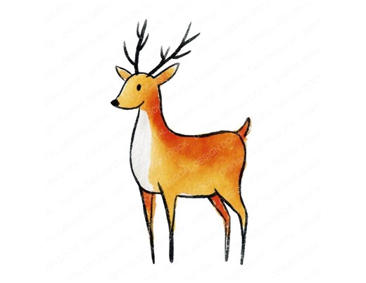 Deer PNG Clipart, 12x Woodland Deer Clipart Set, Printable Watercolor Art, Transparent Background PNG, Digital Download, Scrapbook Images - Etsy