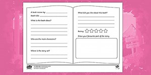 Book Review Writing Frame