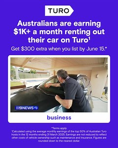 Your car could become your next income stream. List your car before June 15 and get a $300 bonus* 💸 ✅ Top hosts earn $1K/month per car ✅ 3.4M active global guests looking to book ✅ Protection plans to keep your car covered ✅ 24/7 customer support when you need it Join thousands of Aussie hosts renting out their car on Turo today. *Terms and conditions apply. Protection provided by Turo Travels Mutual. Please see our website for more details. | Turo
