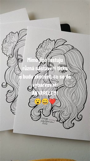 Co tak omalovánky mých ilustrací, co se dá vybarvovat: AKVARELEM!😮😄❤️