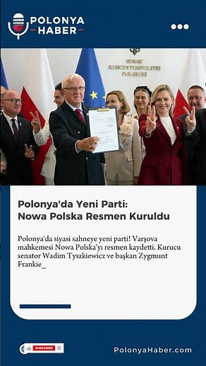 New Party in Poland: Nowa Polska Officially Established #poland #agenda