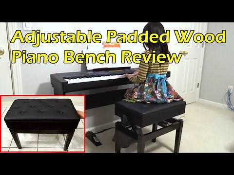 Adjustable Wood Piano Bench Unboxing & Review