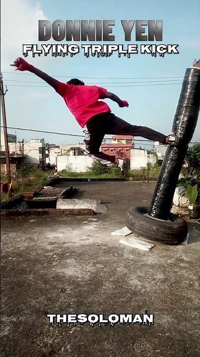 Donnie Yen Flying Triple Kick Tutorial | Learn the Legendary Move 🔥 #tutorial #shortsvideo