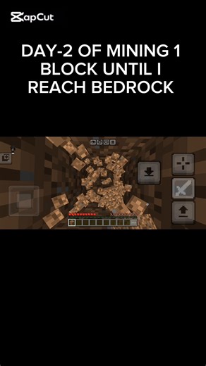 DAY-2 OF MINING 1 BLOCK UNTIL I REACH BEDROCK #minecraft