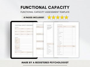 Functional Capacity Therapy Assessment and Report Template (PDF Digital Download) - Etsy Canada