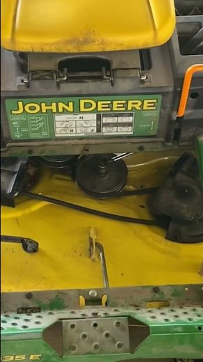 Changing belt on a John Deere zero turn