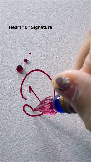 Heart “D” Signature #signatureideas #viral #reels #fyp #shorts