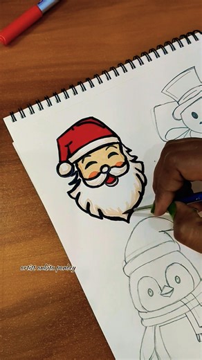 Santa Claus Drawing🧑‍🎄 #art #drawing #shorts #santaclaus #christmas