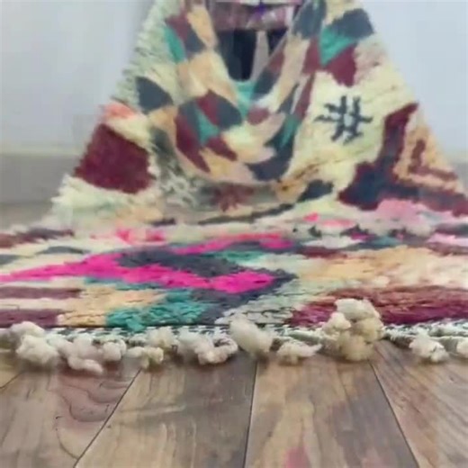 Berber Runner Rug: Colorful Tribal Wool Design (handmade in Morocco) - Etsy