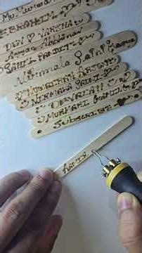 ASMR Your Name on a Popsicle Stick! 🔥 Wood Burning Art #shorts #subscribe
