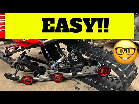 EASY Snowmobile Rear Suspension Install and Set Track Tension and Alignment!