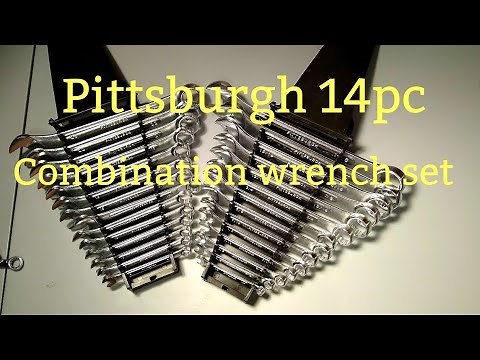 Pittsburgh 14pc combination wrench set, from Harbor freight.