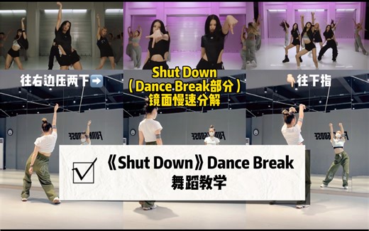 【Shut Down】Dance Break部份 镜面慢速分解教学
