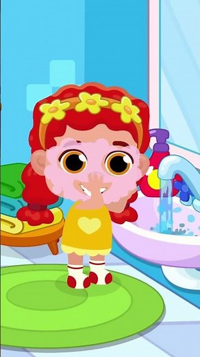 How to Wash Your Face – Fun Cartoon for Kids! 🎵🫧