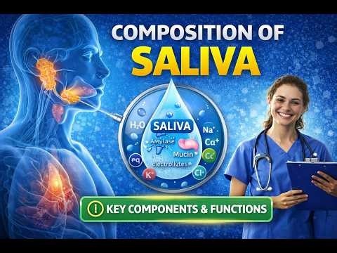 Composition of Saliva important for exams || Saliva Composition made easy for understanding