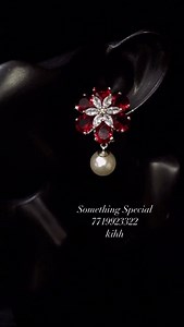 Statement Stunners!!! Ruby or Sapphire Bold Earrings with a beautiful Pearl drop... choose yours!! To book your pair click on this link https://wa.me/message/KA5EVKQ7MGKCE1 /Call/WhatsApp 7719923322 | Something Special Pune | Facebook