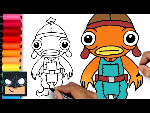 How To Draw Fishstick 🐠 Drawing and Coloring Fortnite 🌈⭐️