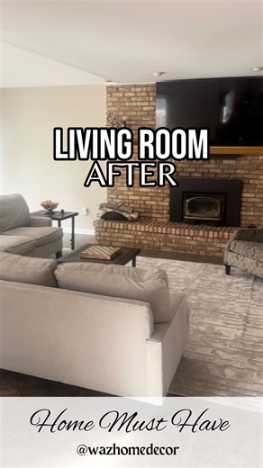 Here’s a Home MUST HAVE!! Living Room Makeover 🤩 Comment LINK for Rug and FOLLOW for more!! What do you think of this before and after?!?!? I love the cozy feel of the living room with the addition of @revival rug! It’s stylish and brings the room together!!😍 #myhome #neutralhome #neutral #modern #modernhome #diy #diyhome #transformation #beforeandafter #homeideas #homedecor #homestyle #affordablefinds #homefinds #budgetfriendly #affordable #diy #diyhome #musthave | Waz Home Decor