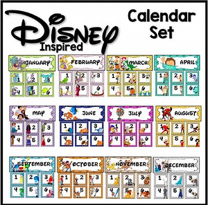 Disney Inspired Calendar Set