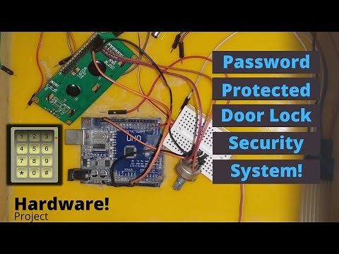 How to make a password-protected door lock security system at home! | Using Arduino UNO | Hardware!