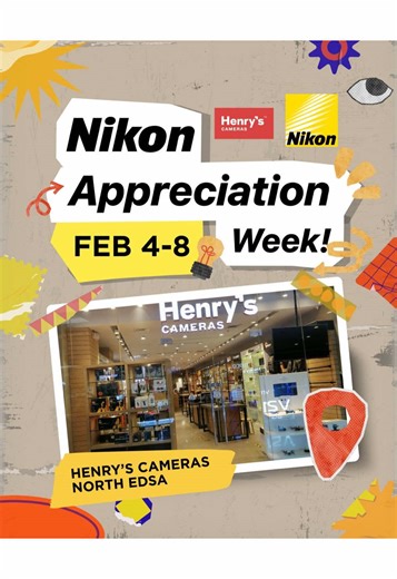 Nikon Appreciation Week is here at Henry’s Cameras – SM North EDSA! ✨📸 Join us and enjoy exclusive perks during Nikon Appreciation Week: ✅ Trade-in specials on the latest Nikon gear; upgrade to your dream camera or lens with amazing deals ✅ FREE camera & lens cleaning for Nikon users; keep your gear in peak condition ✅ Exclusive discounts on selected lenses & accessories; complete your setup for less ☕ Bonus treat: Enjoy complimentary coffee when you join the activities! Special thanks to our f