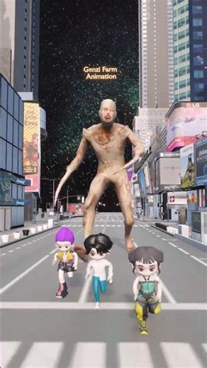 CHASED BY SCARY ZOMBIE #3d #3danimation #scaryteacher3d #kpopdemonhunters #family #shorts #roblox