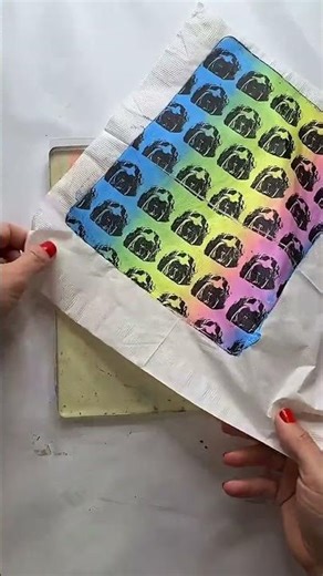 Dog Lover Gift Idea: Upcycled Gelli Printed Vase #diycrafts