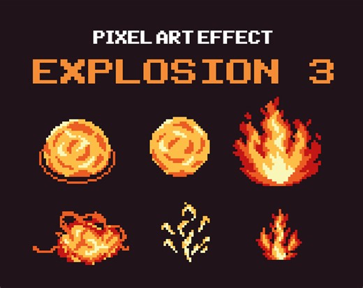 Explosion 3 - Pixel Art Effect by sanctumpixel
