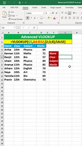173K views · 1.2K reactions | Advanced VLOOKUP in excel | Time to Office | Facebook