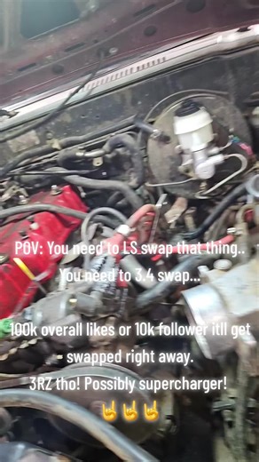 Ill 3RZ swap it sooner if yall reach this goal! until then im running this tired RE until the rods meet heaven haha. #goals #swap #fyp #foryoupage #toyota